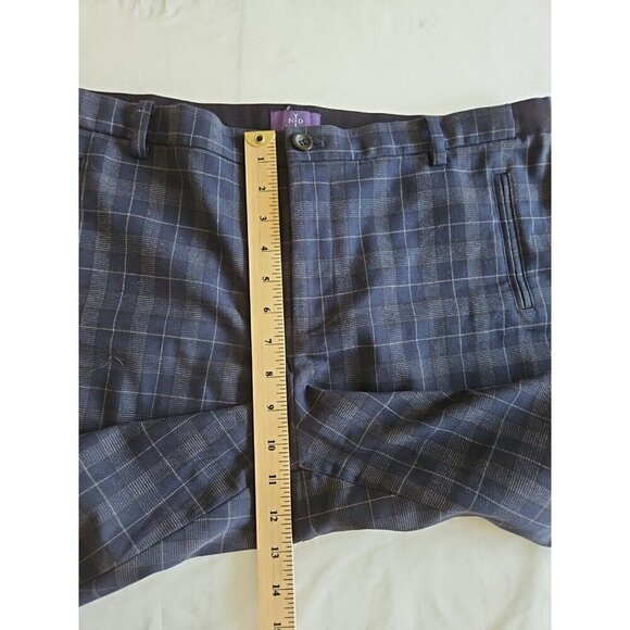 NYDJ Ankle Sz 14 Black Green Plaid Pants Lift Tuck Pull On Capsule Office Casual - Picture 9 of 14